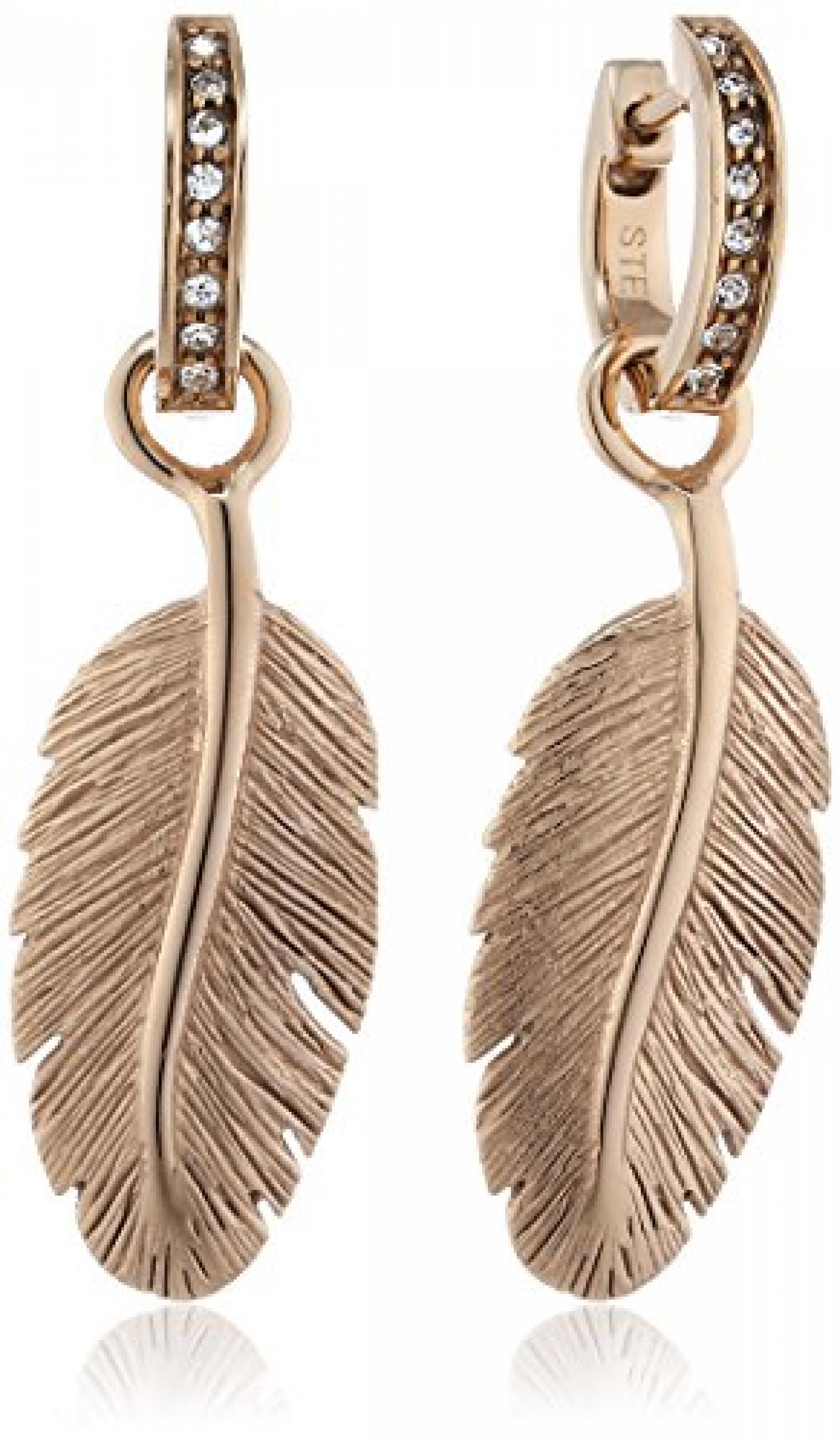 Esprit Jewels Damen-Creolen Edelstahl Feather rose ESCO11485B000 