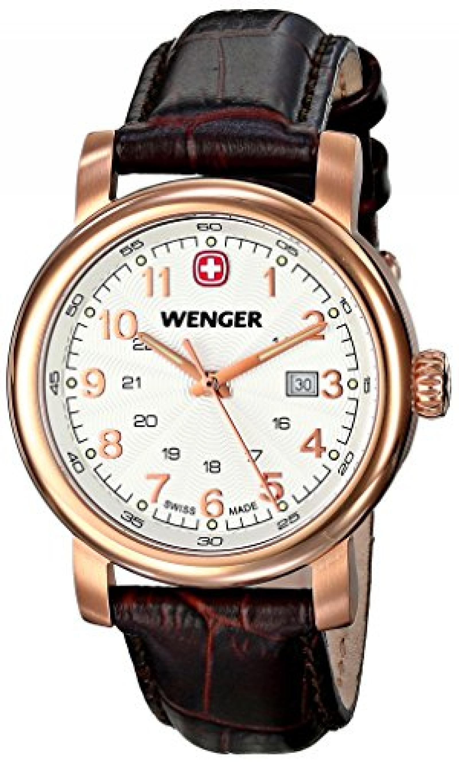 Wenger Damen-Armbanduhr XS URBAN CLASSIC PVD Analog Quarz Leder 01.1021.108 