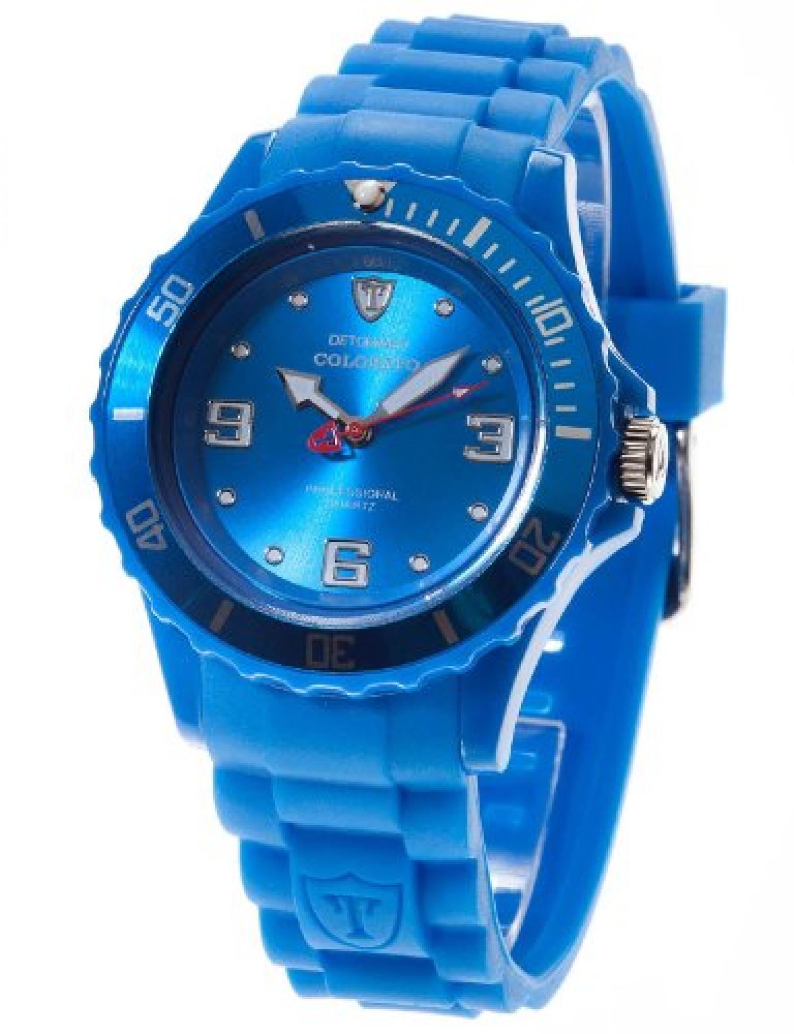 DeTomaso Damen-Armbanduhr COLORATO Blue Analog Quarz Silikon DT3007-D DeTomaso Damen-Armbanduhr COLORATO Blue Analog Quarz Silikon DT3007-D
