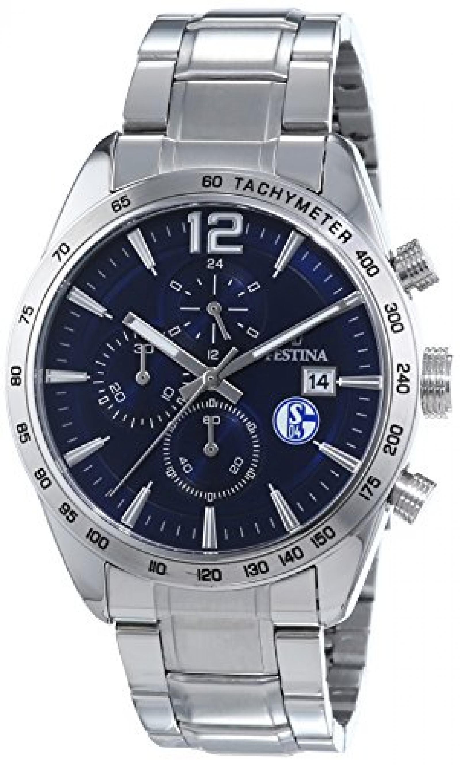 Festina Chronograph Herrenuhr Chrono Edelstahl F16759/P Schalke 04 Edition Festina Chronograph Herrenuhr Chrono Edelstahl F16759/P Schalke 04 Edition