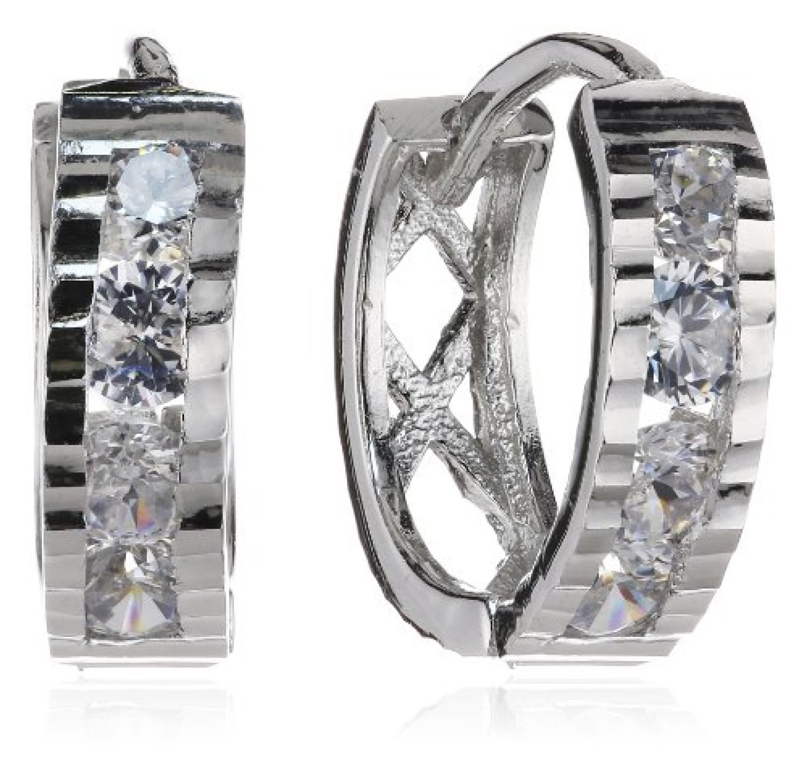 Amor Jewelry Damen-Creolen 925 Sterling Silber 458290 