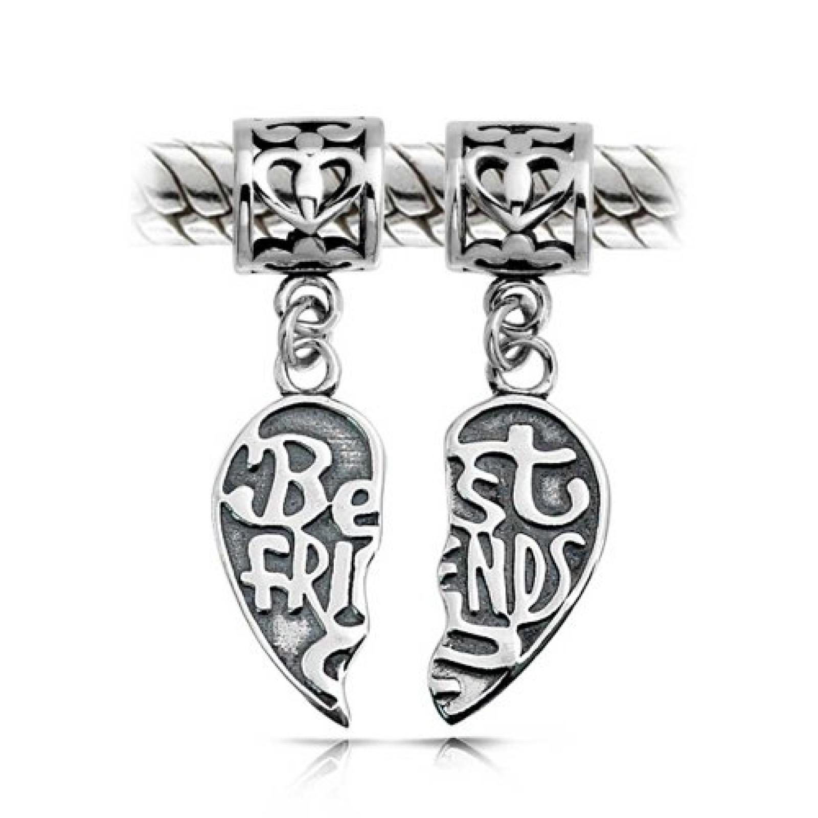 Bling Jewelry Beste Freunde Sterling-Silber Herz Dangle Charm Bead Fits Pandora Bling Jewelry Beste Freunde Sterling-Silber Herz Dangle Charm Bead Fits Pandora