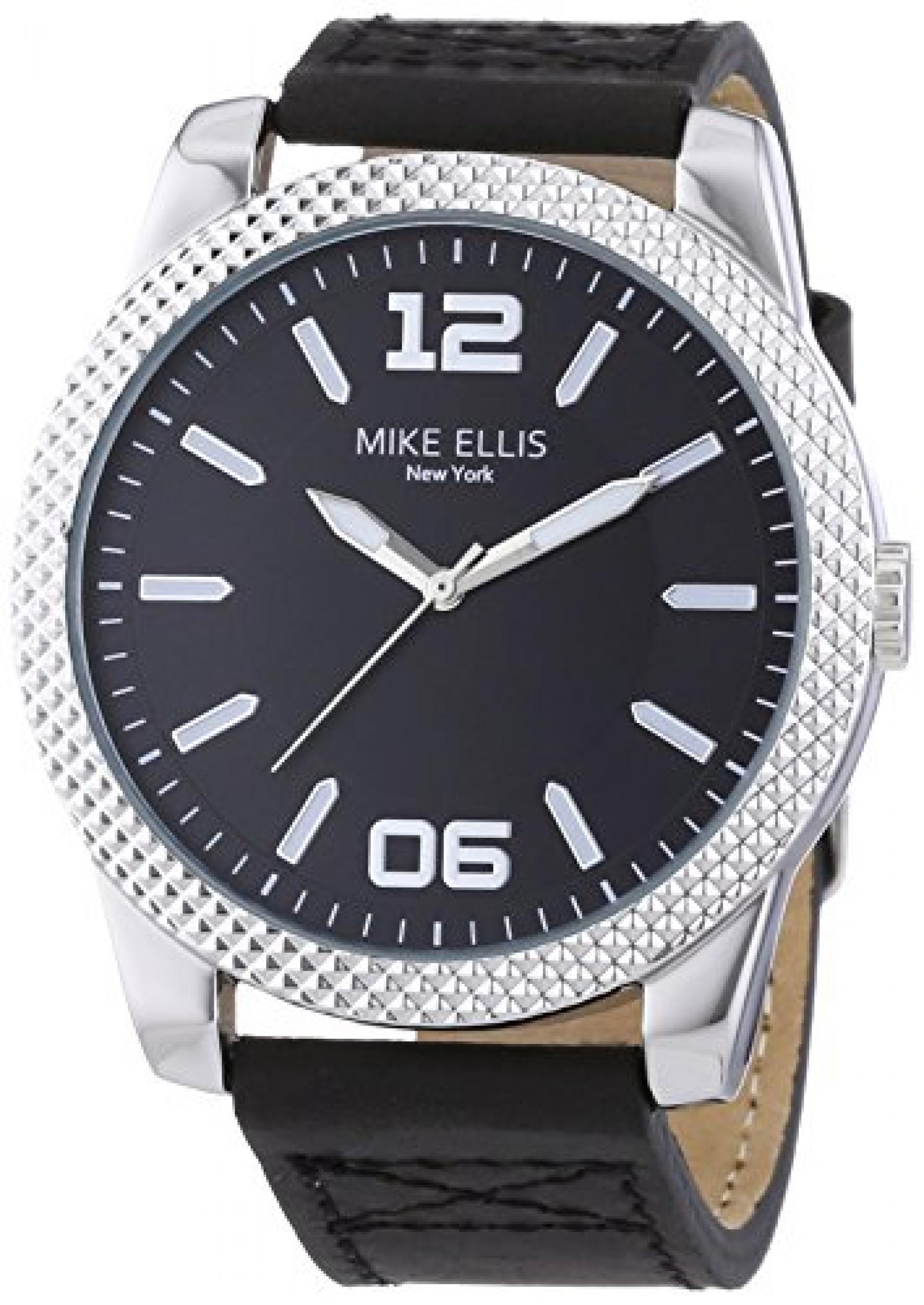 Mike Ellis New York Herren-Armbanduhr XL PETROL Analog Quarz Leder SL4318 Mike Ellis New York Herren-Armbanduhr XL PETROL Analog Quarz Leder SL4318