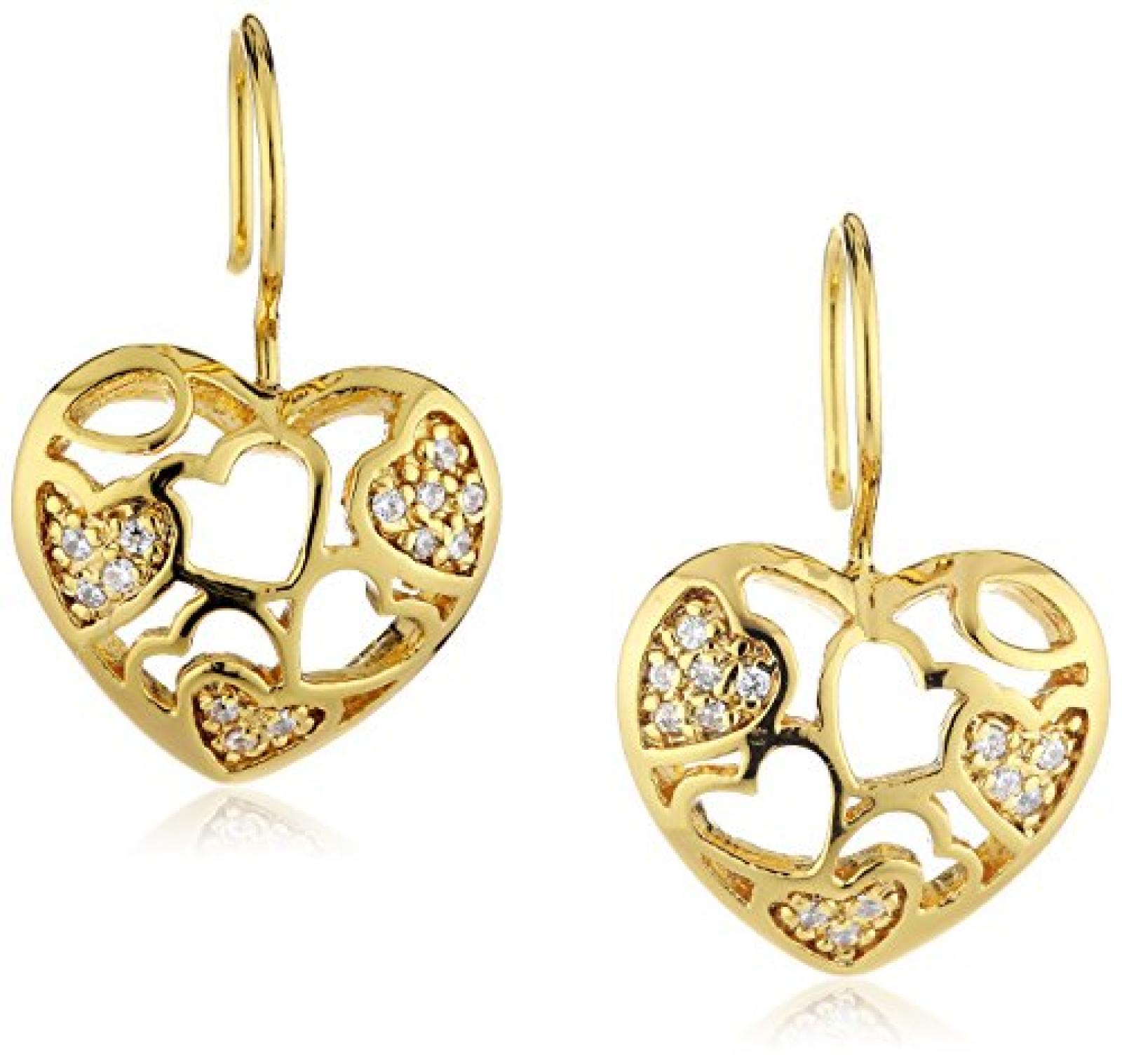 Mike Ellis New York Damen-Ohrstecker Edelstahl Zirkonia Gold überzug D1513D/10 Mike Ellis New York Damen-Ohrstecker Edelstahl Zirkonia Gold überzug D1513D/10