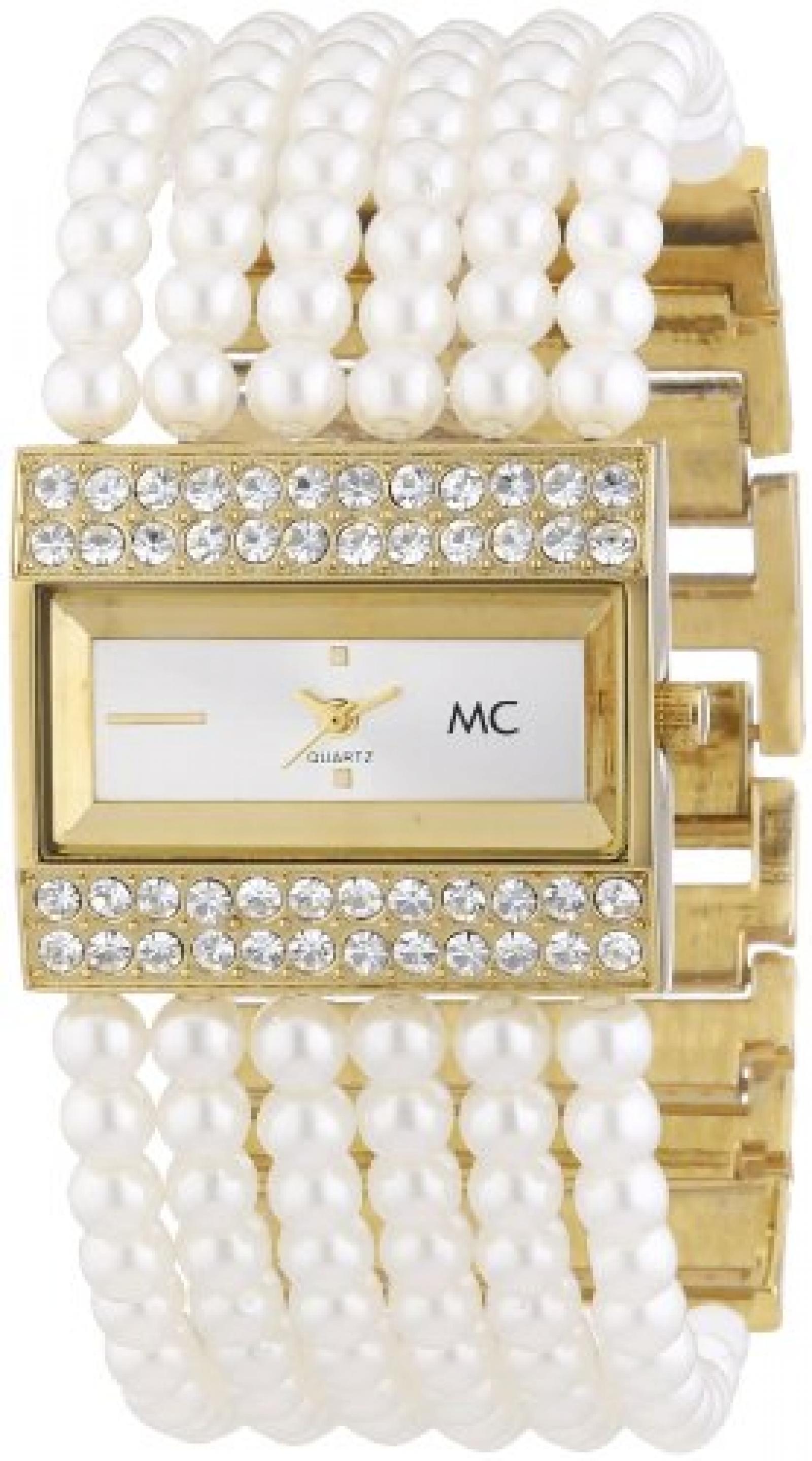 MC Timetrend Damen-Armbanduhr Analog Quarz Perlenband 11776 