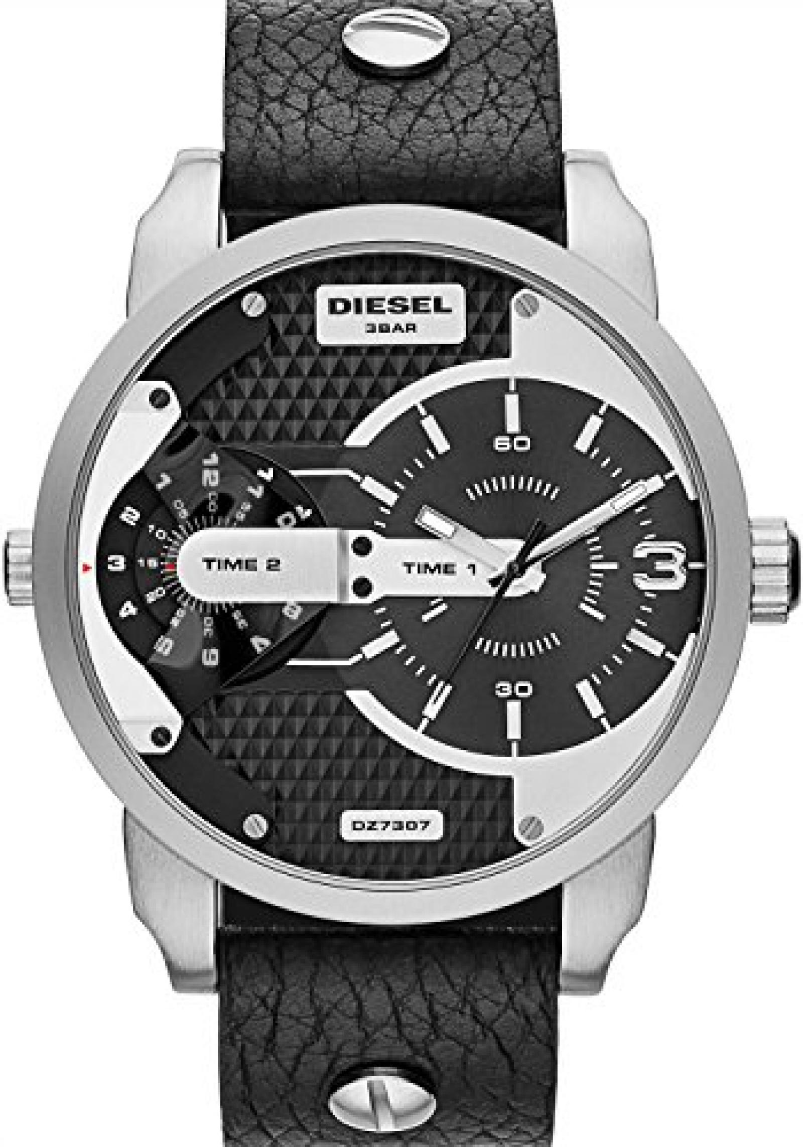 Diesel Herren-Armbanduhr XL Analog Quarz Leder DZ7307 Diesel Herren-Armbanduhr XL Analog Quarz Leder DZ7307