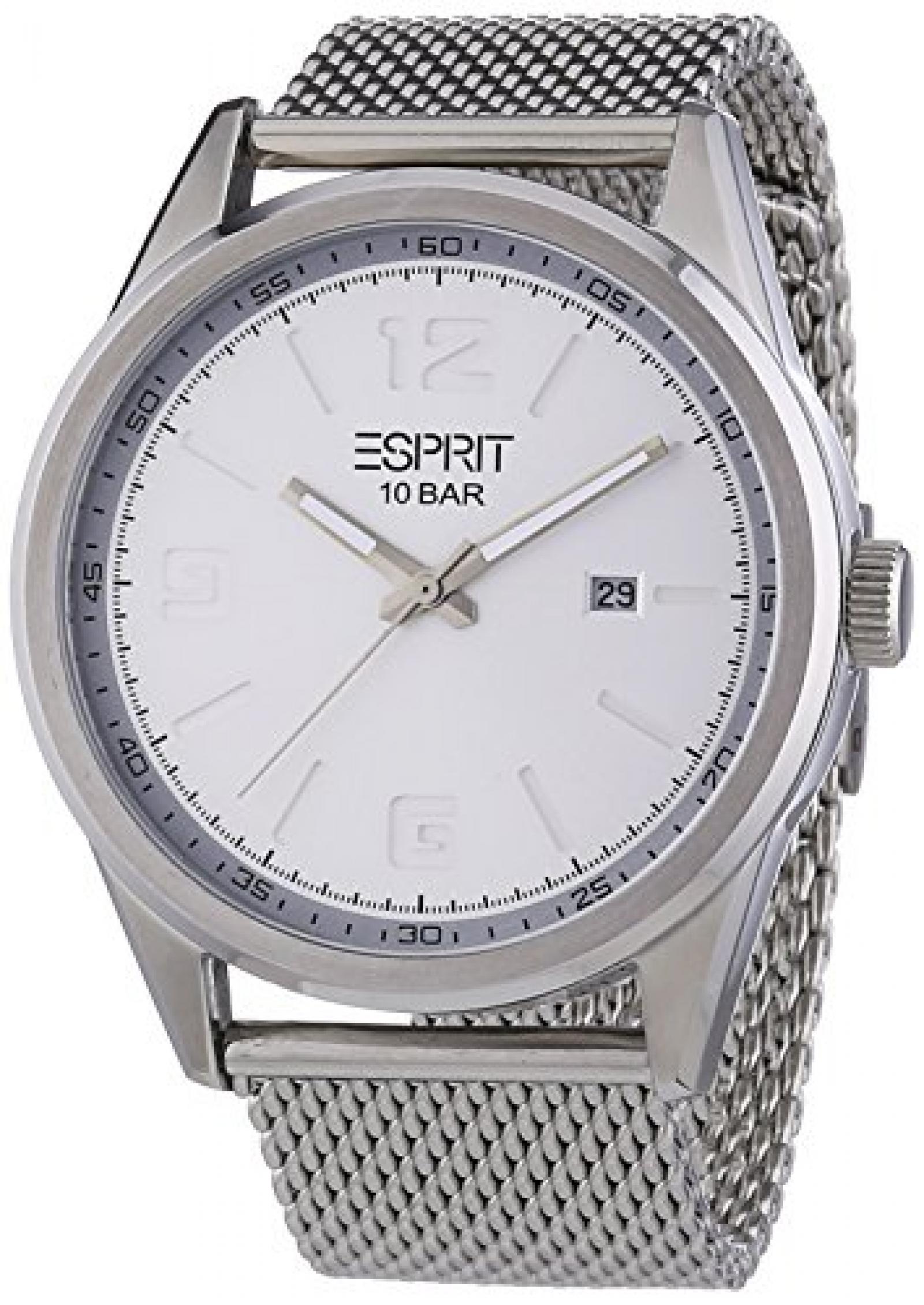 Esprit Herren-Armbanduhr XL Menlo Analog Quarz Edelstahl ES106341004 