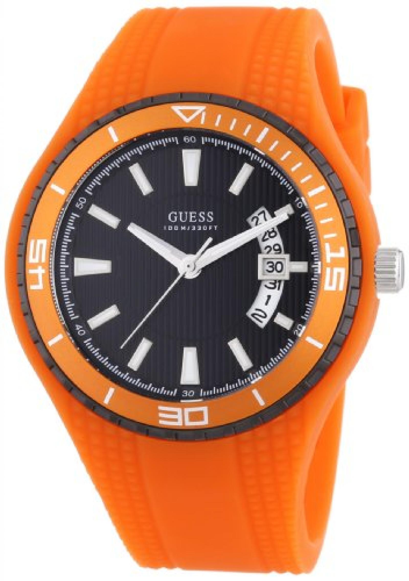 Guess Herren-Armbanduhr XL Analog Quarz Silikon W95143G5 