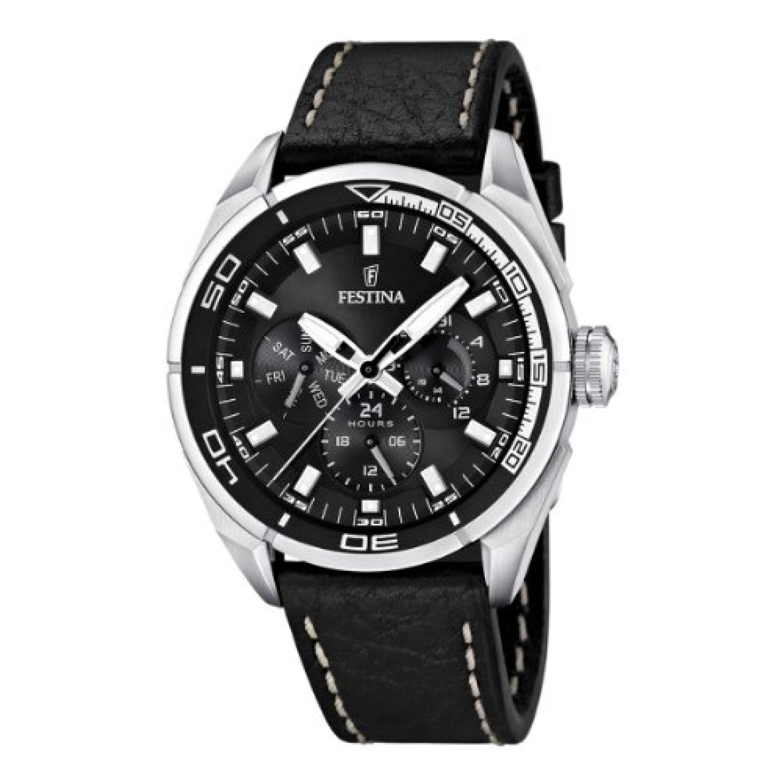 Festina Herren-Armbanduhr XL Analog Quarz Leder F16609/4 Festina Herren-Armbanduhr XL Analog Quarz Leder F16609/4