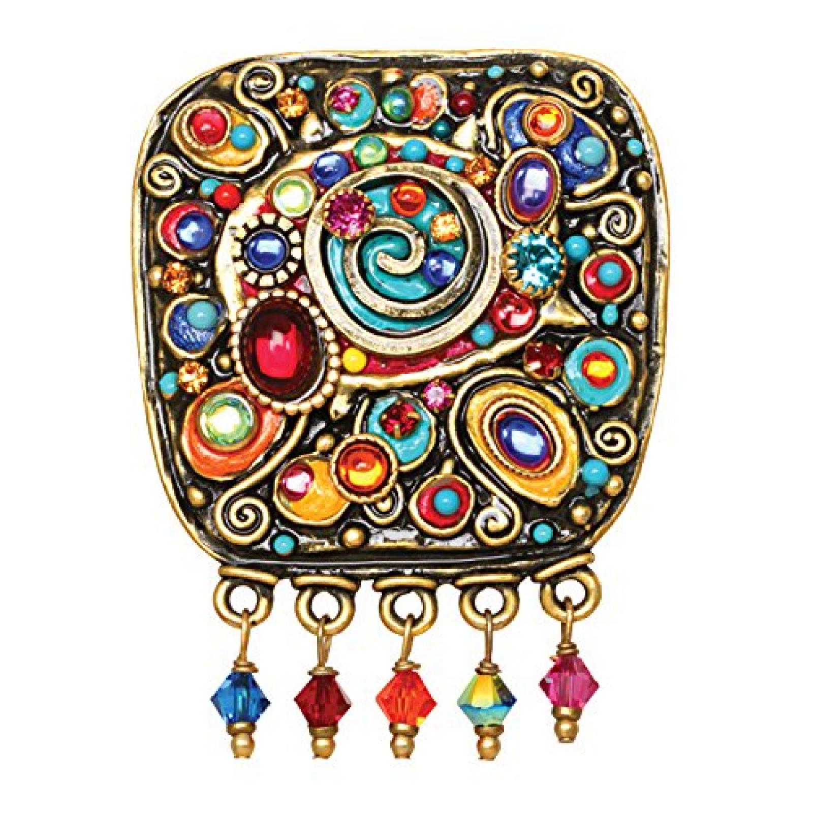 Michal Golan Blechbl&auml;ser Galvanische mit 24 Karat Gold, Mehrfarben Kristall Stift 