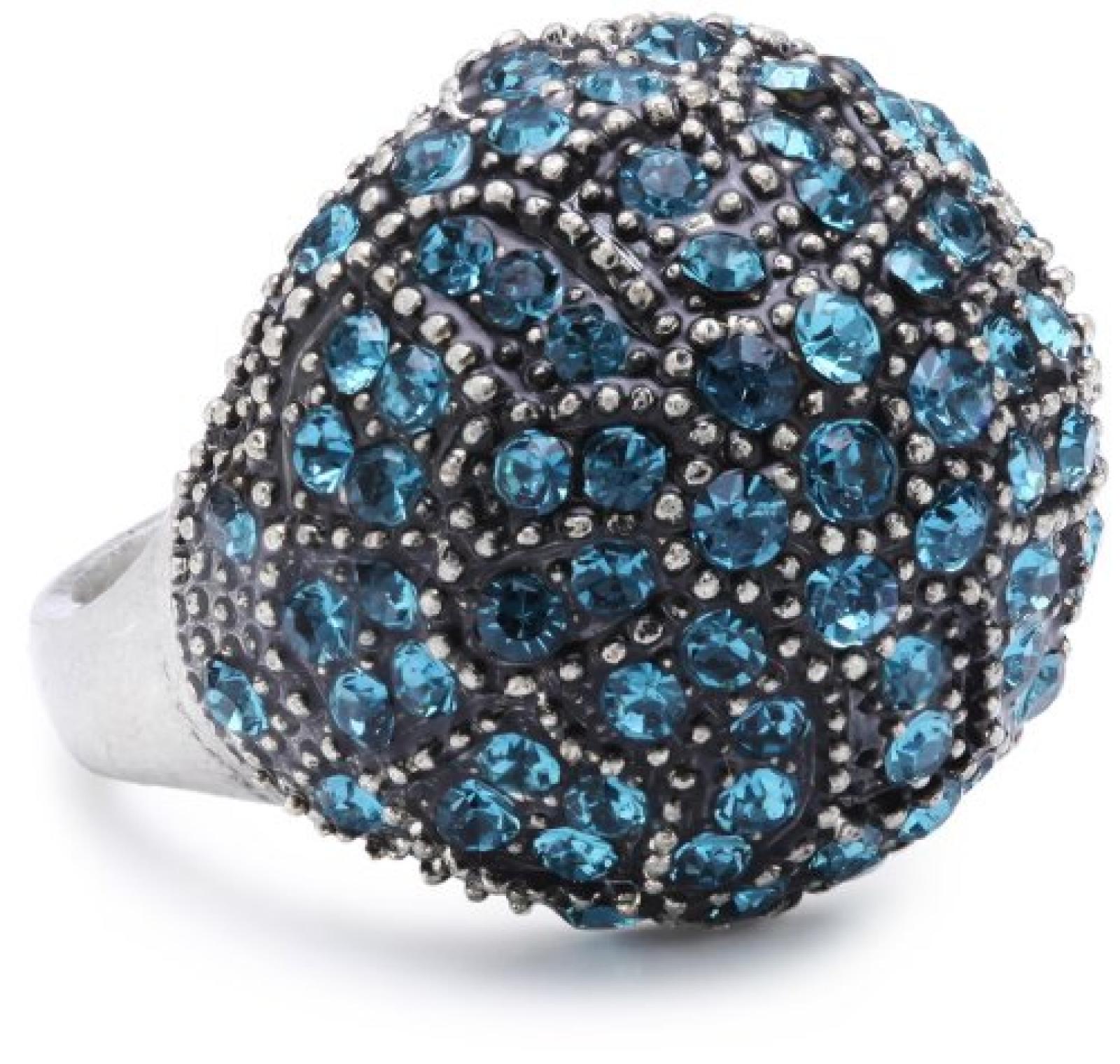 Pilgrim Jewelry Damen-Ring aus der Serie Desert queen versilbert blau verstellbar 2.0 cm 141236204 