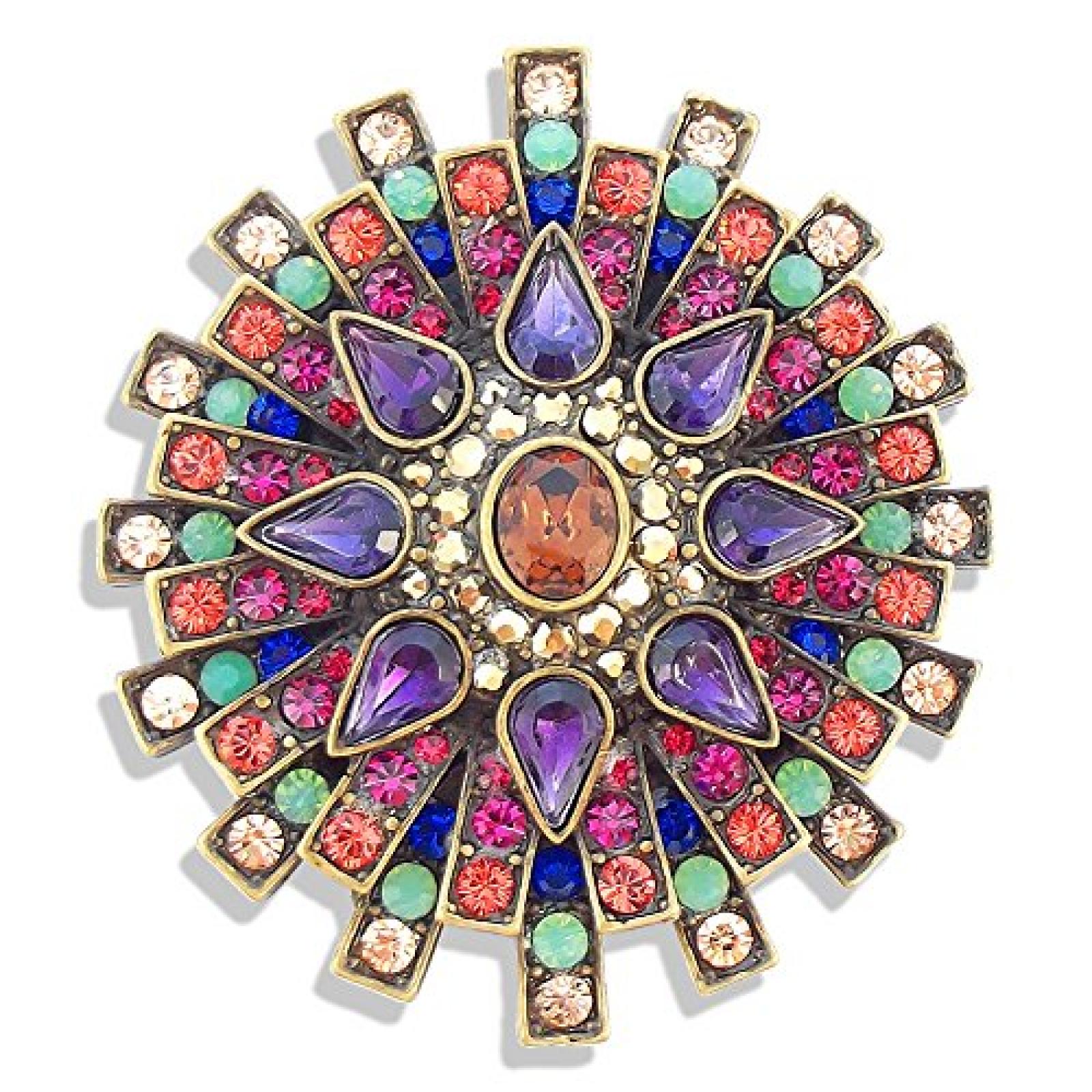 8735 Vintage Swarovski Kristallen Brosche 55mm